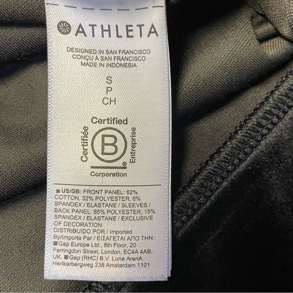 Athleta Retroplush Velvet Crewneck Sweatshirt Snap Sides Oversized Black Small - Picture 10 of 14